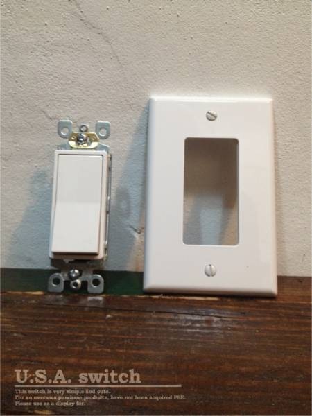  America D-SP switch body ( one-side cut )+ cover set plate reform new building modified equipment lino beige .n body + plate set /