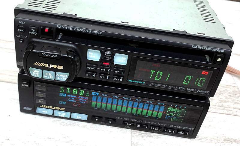 □ALPINE CDA-7835J TDA-5635 カーステ CDレシーバー カセットデッキ