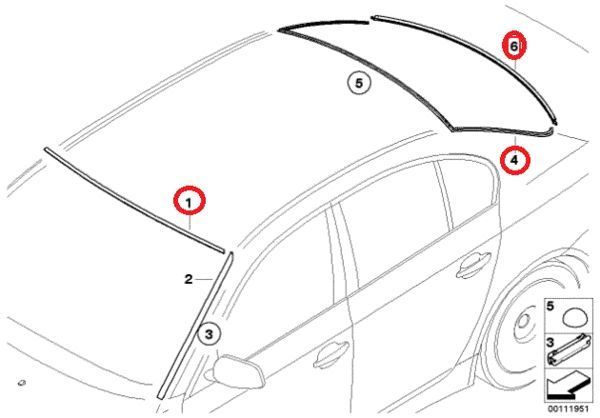 BMWセダンE60M5フロントガラスモール リアガラスモール5シリーズ525i530i530xi540i545i550iアッパーモールLCIロアモール520i523i520d525d_画像4