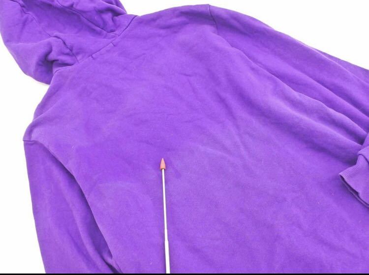 GUESS ゲス プルオーバー パーカー スウェット 紫色 パープル 長袖 フード付き フーディー_画像6