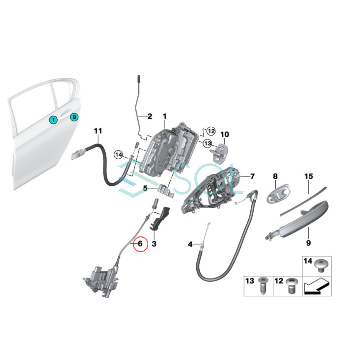 BMW G12 リア ドアロックアクチュエーター 右側 740Ldx 740Li 745LeX 750Li 750LiX M760LiX 51227368452 出荷締切18時_画像5