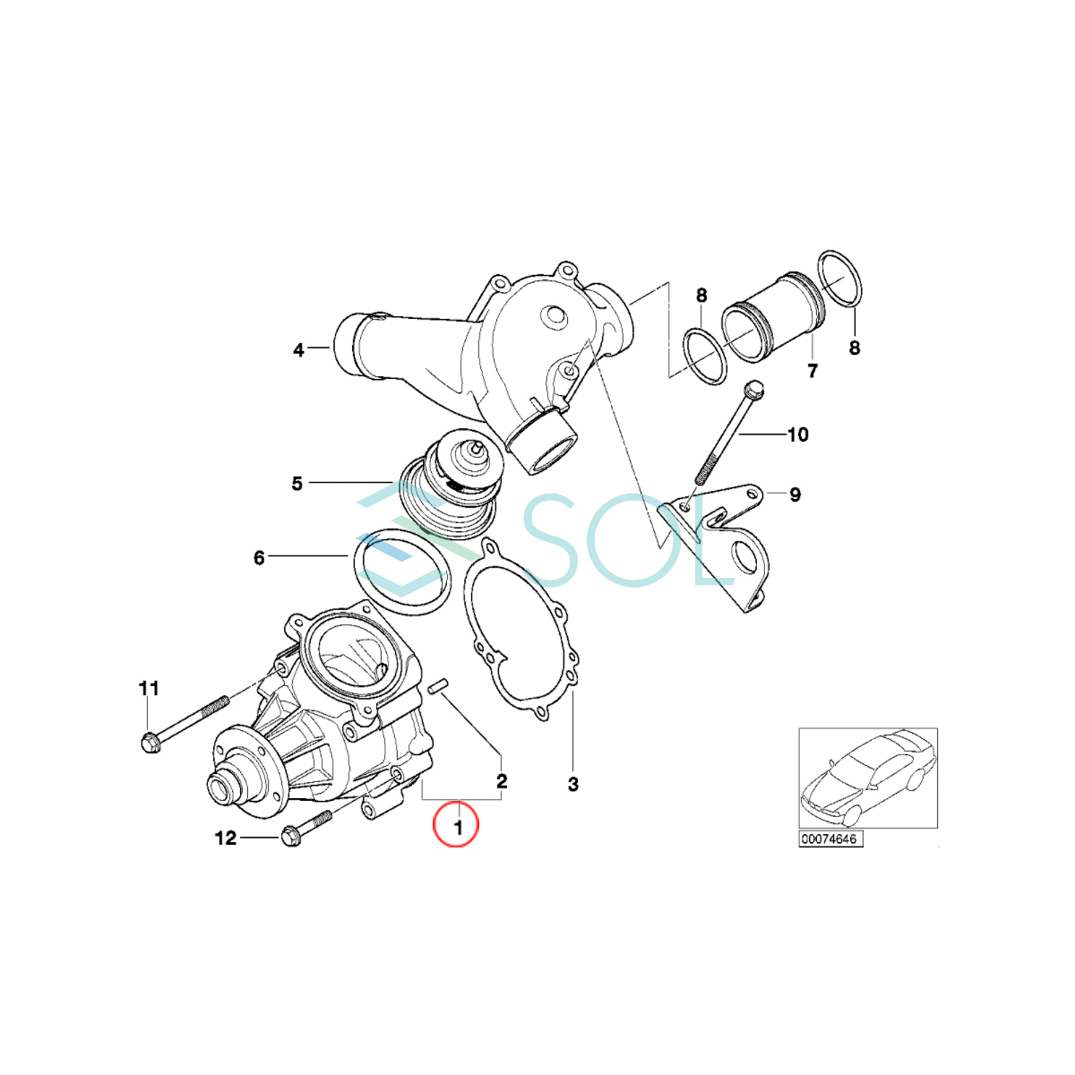 BMW E46 ウォーターポンプ M3 11517838118 11517838159 11517831907 出荷締切18時_画像4