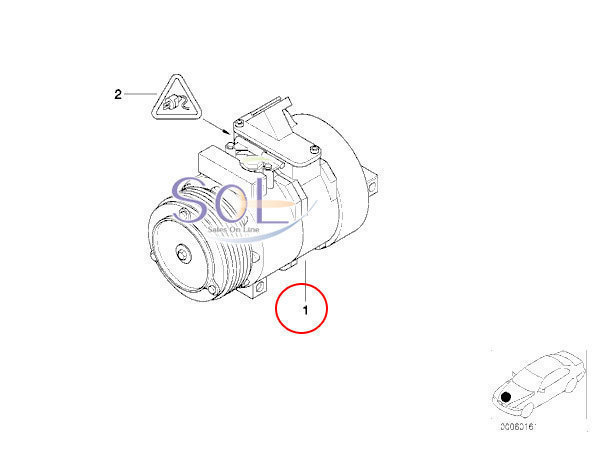 BMW MINI R50 R52 R53 エアコンコンプレッサー Oリング付 Cooper One1
