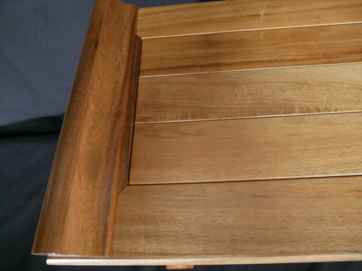 長期保管品 希少なアカシア経机 16号 オープン仕上 がっちりして 長期保管品 希少なアカシア経机 16号 オープン仕上 がっちりして