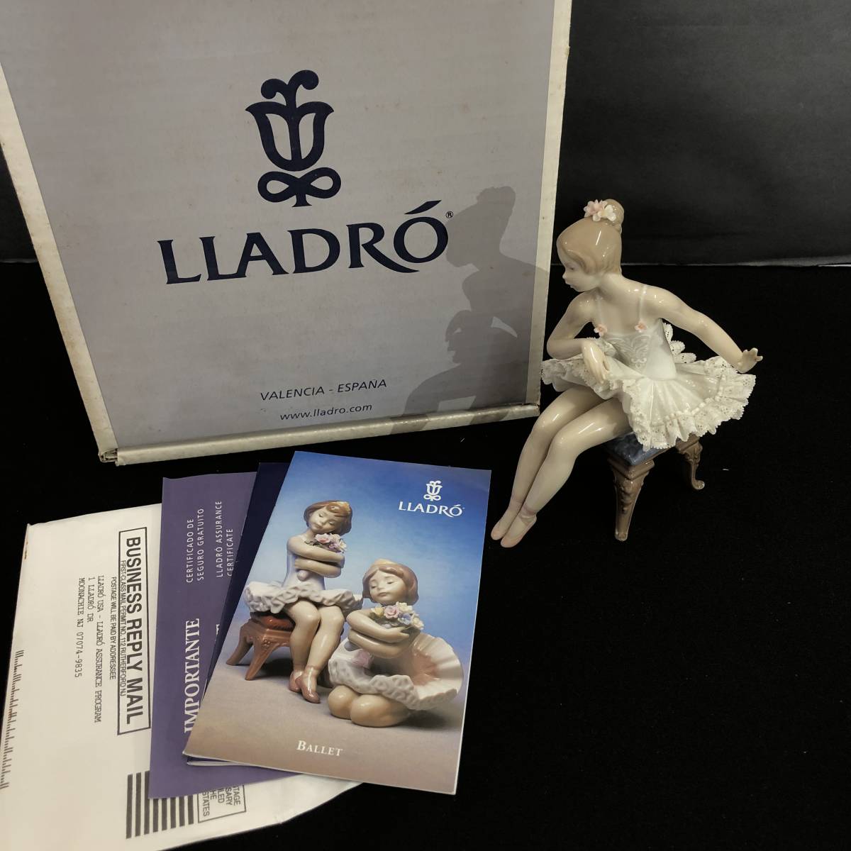 LLADRO リヤドロ フィギュリン No.5496 「出番前のおさらい」バレエ 女の子 少女 陶磁器人形 西洋陶磁 陶芸 西洋工芸 工芸品 置物_画像1