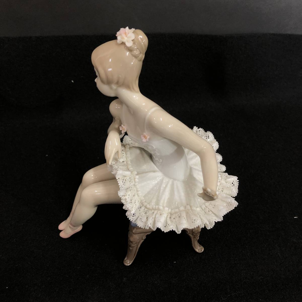 LLADRO リヤドロ フィギュリン No.5496 「出番前のおさらい」バレエ 女の子 少女 陶磁器人形 西洋陶磁 陶芸 西洋工芸 工芸品 置物 