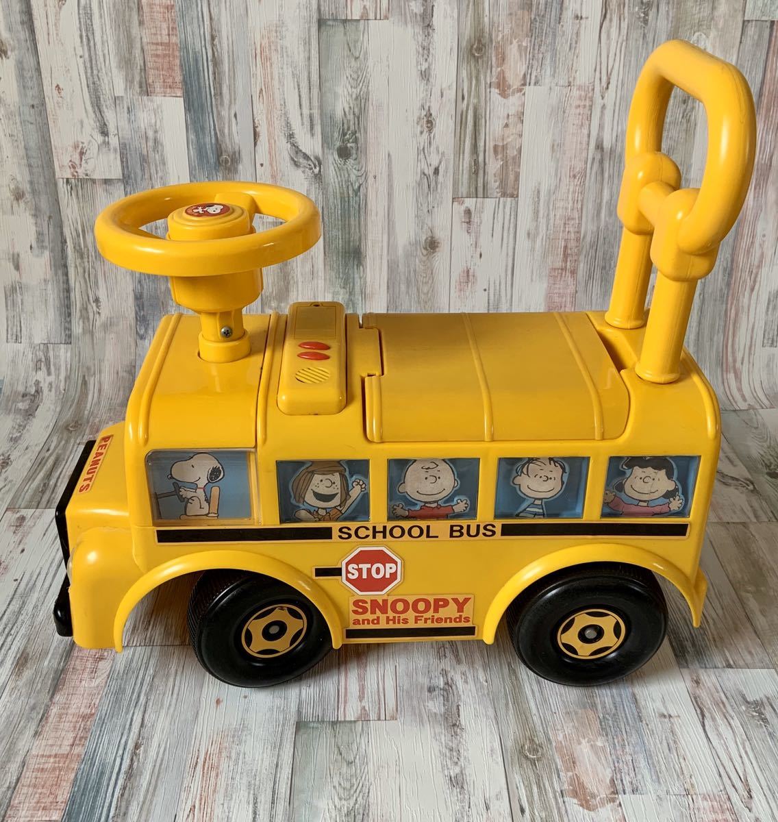 * редкость [used] снят с производства товар Snoopy school автобус желтый цвет игрушка-"самокат" детский Kids игрушка SNOOPY Peanuts PEANUTS