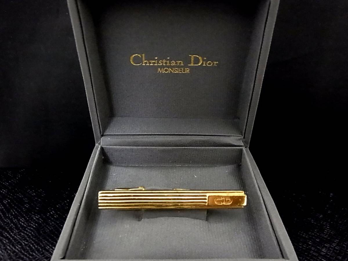 *N3616*#USED товар среднего качества #[Dior] Dior [ Gold ]# галстук булавка!