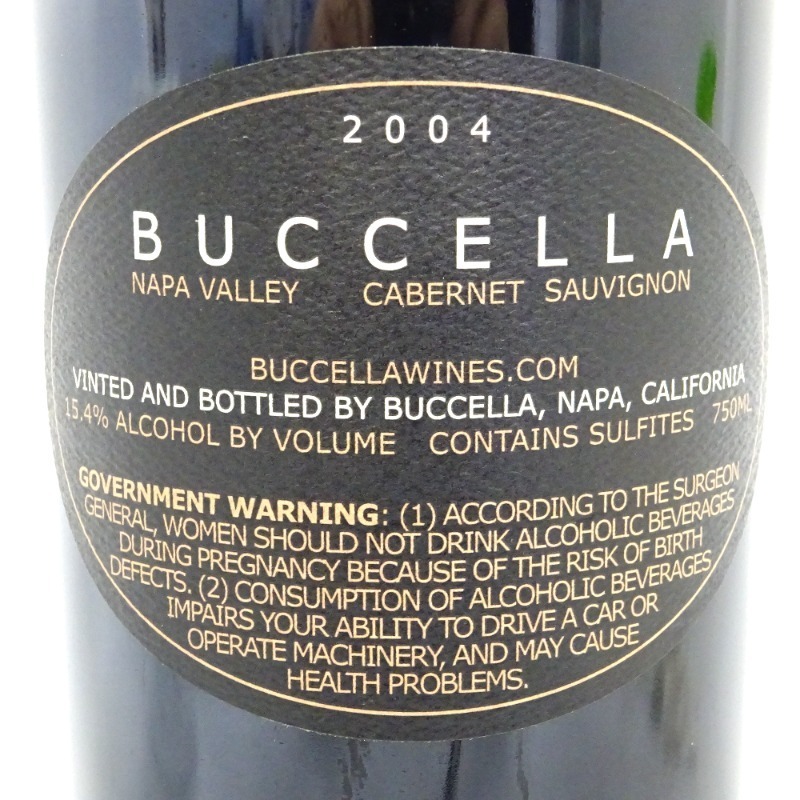 ブッチェラ カベルネ・ソーヴィニヨン 2004 750ml 箱なし