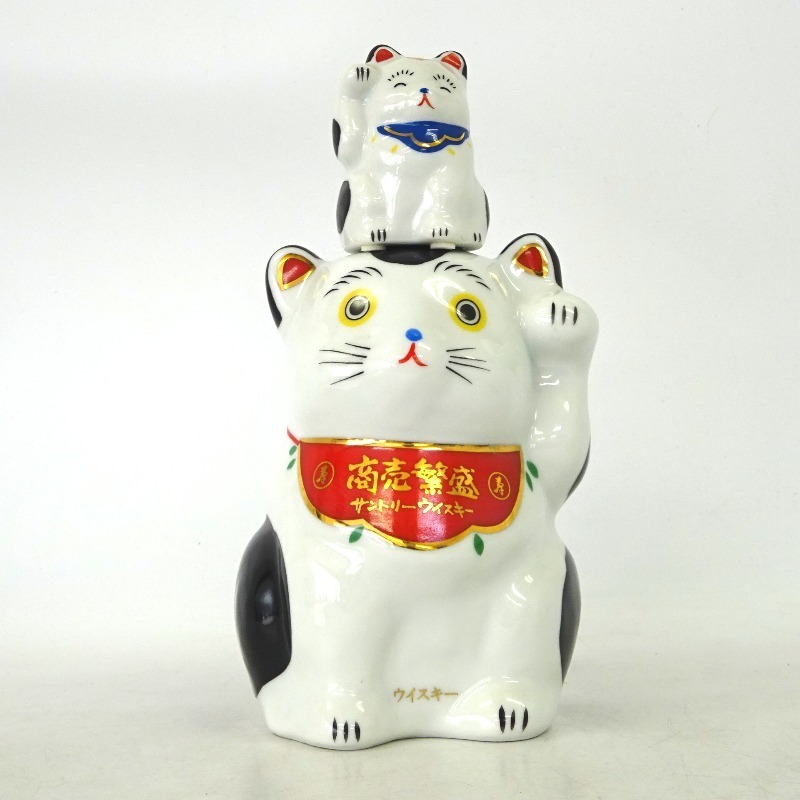 大阪府配送限定 サントリー 商売繁盛 寿 招き猫陶器 600ml 箱なし www ...