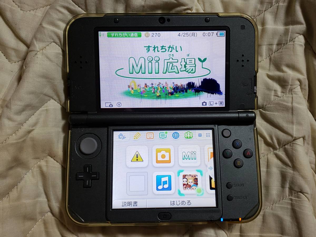 Newニンテンドー 3DS LL メタリックブラック TPUカバー付き 動作確認済 ドラクエ スーパーマリオブラザーズ スイッチ Wii PlayStation 4