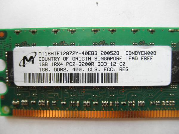 マイクロ製メモリー/DDR2/400/1GB/CL3/PC2-3200R/ECC,REGの画像2