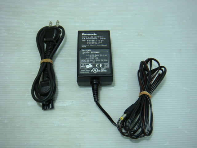 Panasonic Wi-Fiフォン用 AC ADAPTER PQWEWP800 6V~1.5A 外径約4.0mm 内径約1.2mm 動作保証_毎回同じ写真を使っております。