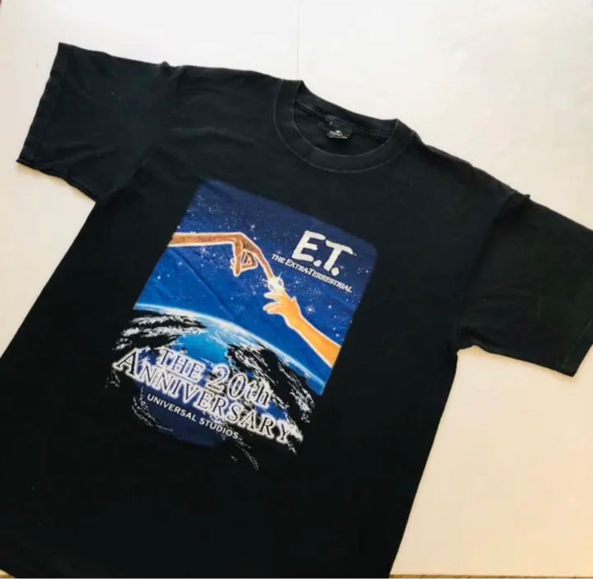 20周年限定品】E.T スピルバーグ ユニバーサルスタジオ 映画Tシャツ L