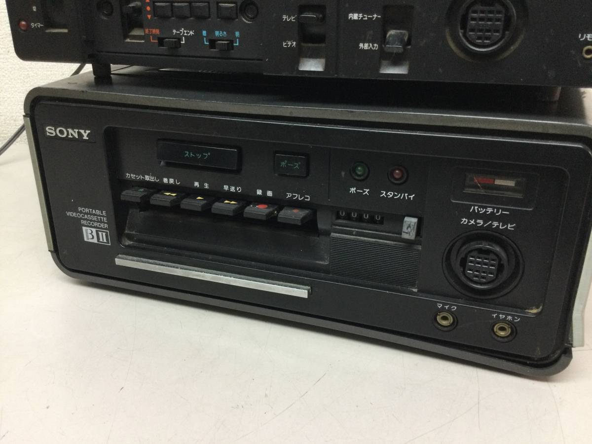 SONY ソニー ポータブルビデオカセットレコーダー ベータMAX SL-3100 チューナータイマーユニット TT-3100 ジャンク_画像3