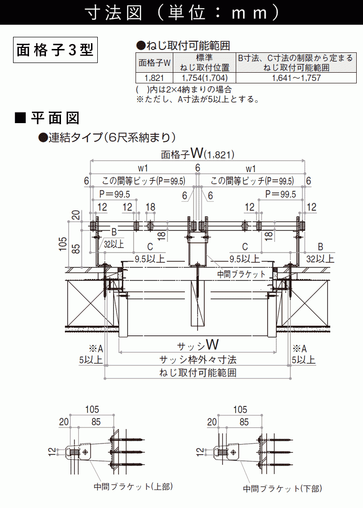  window grate YKK stylish aluminium crime prevention measures Sharo -ne3 type 1821 x 920