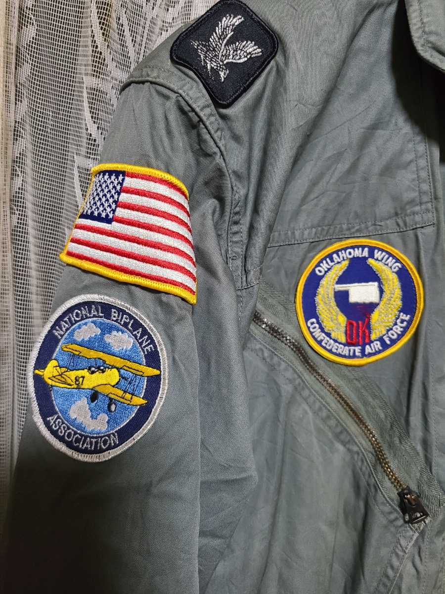 フルパッチ!米軍実物K-2Bフライトスーツ LS 60s ビンテージつなぎ USAF