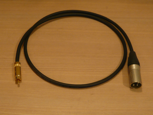 ★ 即決 RCA－XLRオス 3m MOGAMI 2549 NEUTRIK 金メッキ モガミ (メス変更可能 L.R識別処理可能) ★