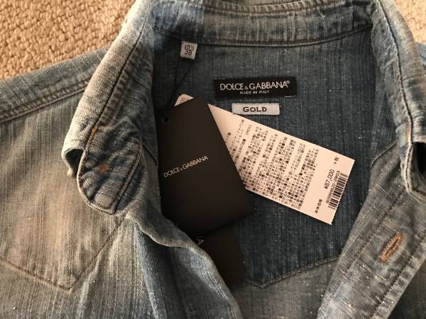 【新品 未使用品】DOLCE&GABBANA ドルチェ＆ガッバーナ デニムシャツ 39