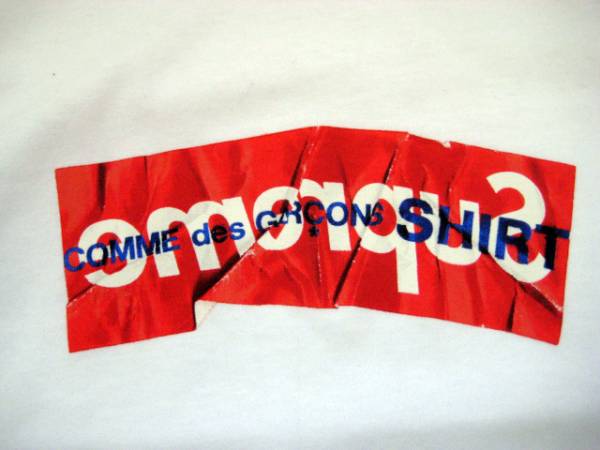 L размер!17Supreme Comme Des Garcons Box Logo Sweatshirt белый box Logo парка Garcon 