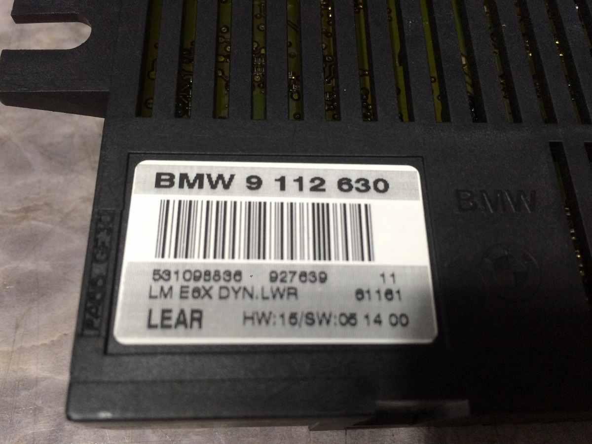 50 BMW 5シリーズ E60 ABA-NE25 LCM キセノン ライト コントロール モジュール 9112630 525i Mスポーツ H18年8月 E61 NG25 NA25 086紺_画像6