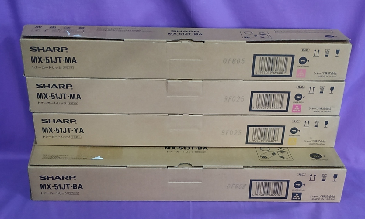 埼玉発】☆純正未使用品☆【SHARP】 MX-51JT 計4本(8-1536) www.lram