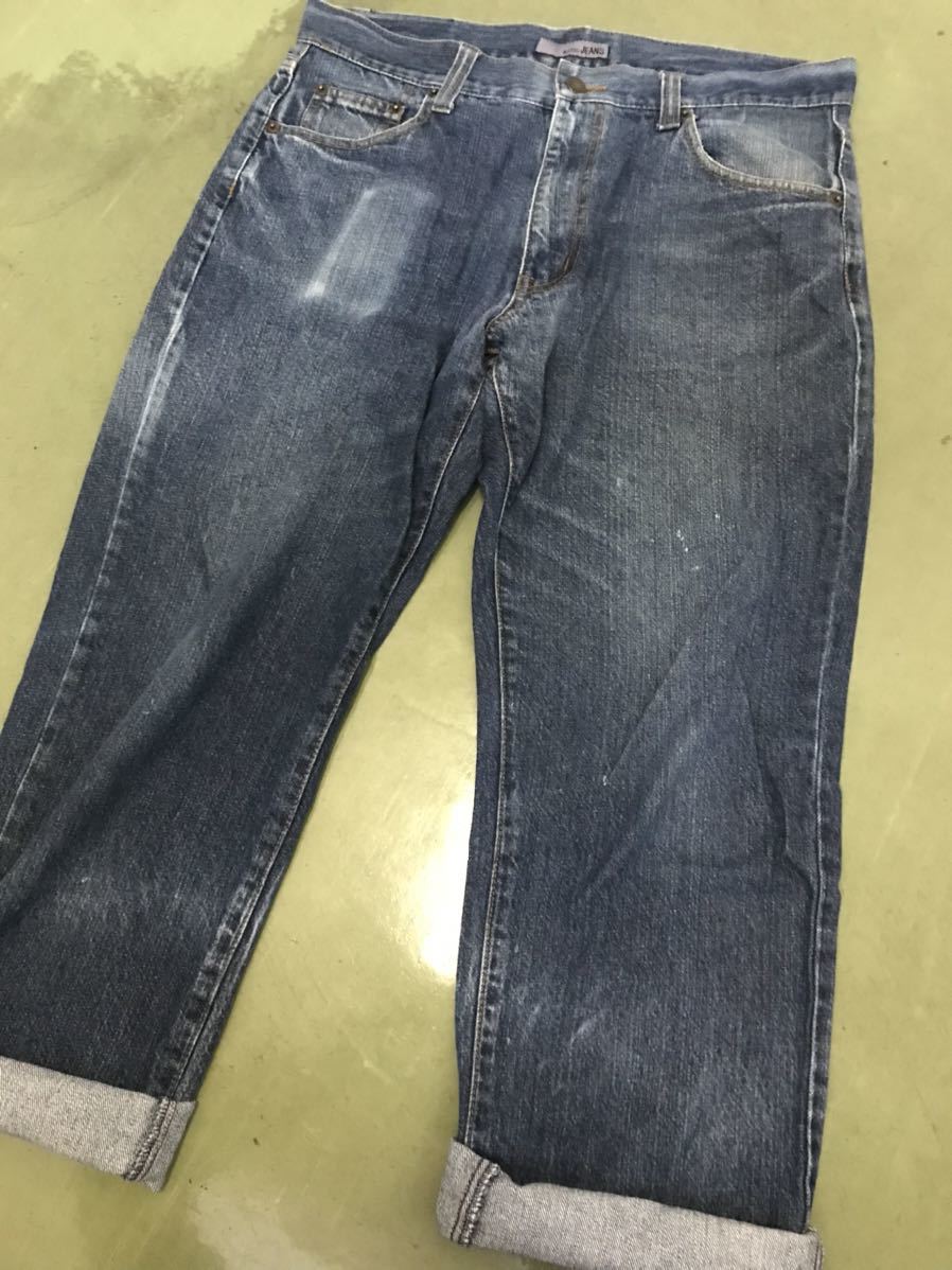 古着　デニムパンツ　ジーンズ　インディゴ系　86cm BASIC JEANS