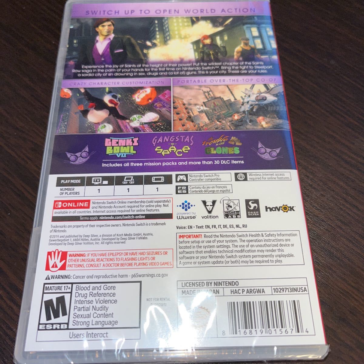 Saints Row:The Third switch ソフト★北米版★新品未開