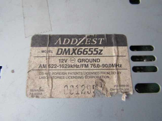 ADDZEST アゼスト DM6655Z CD MD カー オーディオ 動作未確認 部品取りに ⑩