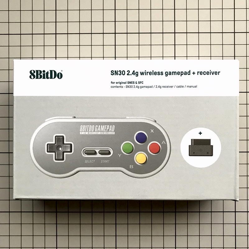 【 送料無料 】8BitDo SN30 2.4g ワイヤレス コントローラー レシーバー / スーパーファミコン カラー / SNES_画像1