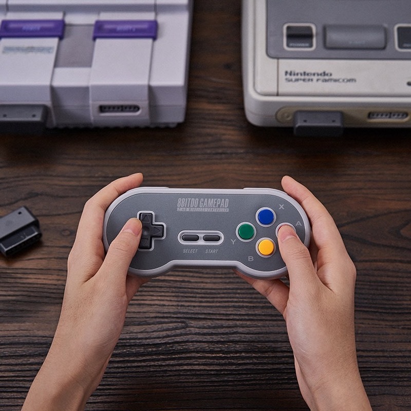 【 送料無料 】8BitDo SN30 2.4g ワイヤレス コントローラー レシーバー / スーパーファミコン カラー / SNES_※メーカー画像