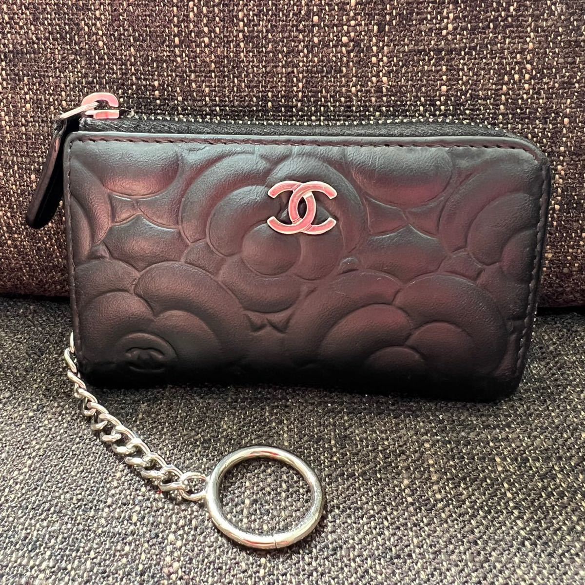 CHANEL　ミニ財布　コインケース　カメリア