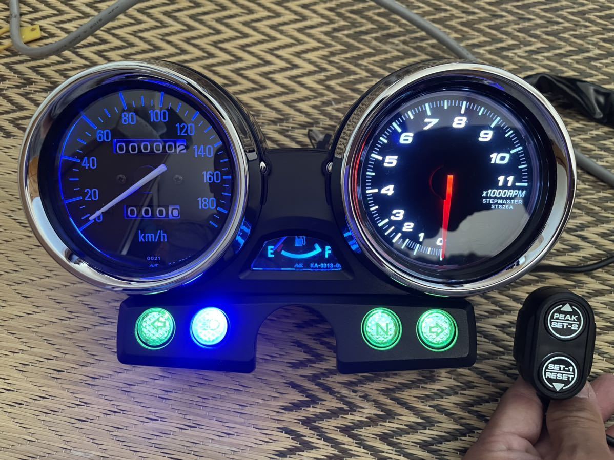 ZRX400メーター ZRX1100 メーターZRX1200R メーター　ZRXメーター　カワサキ純正スピードメーター　社外タコメーター