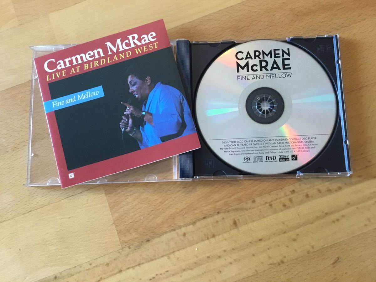 Carmen McRae / Fine & Mellow - Live at Birdland West(Hybrid SACD)カーメン・マクレエ(Concord Records : SACD-1005-6)_画像1