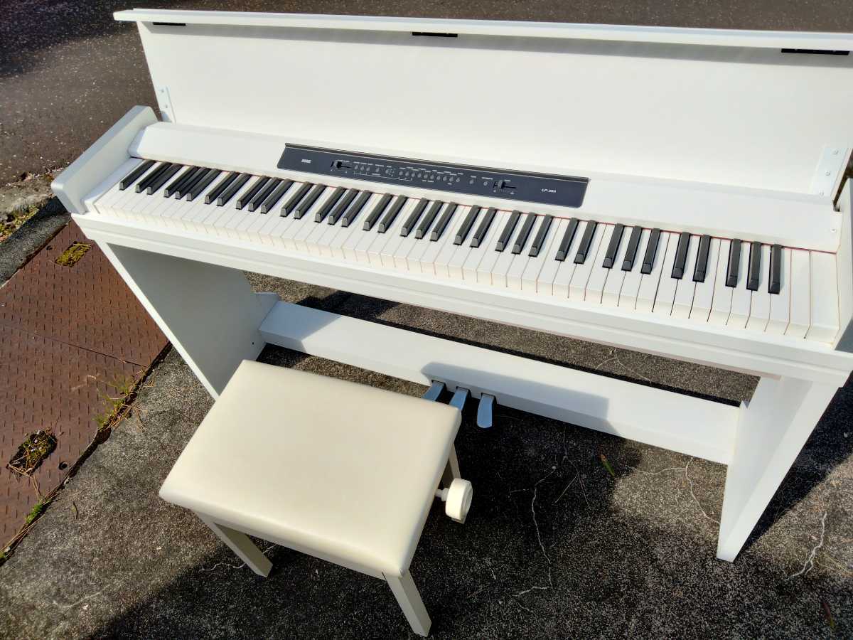 KORG 電子ピアノ LP-350 88鍵 コルグ ホワイト 椅子付き 引き取り限定