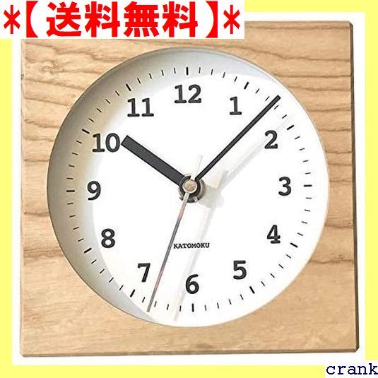 2021高い素材  連続秒針 KATOMOKU 【送料無料】 電波時計 627 Dual use clock 4 km-95NRC ナチュラル アナログ