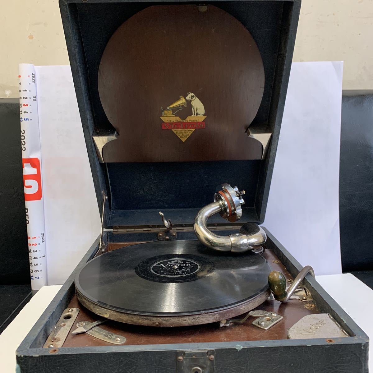 蓄音機 Victor アンティーク 木製 VICTROLA ヴィンテージ 動品_画像9