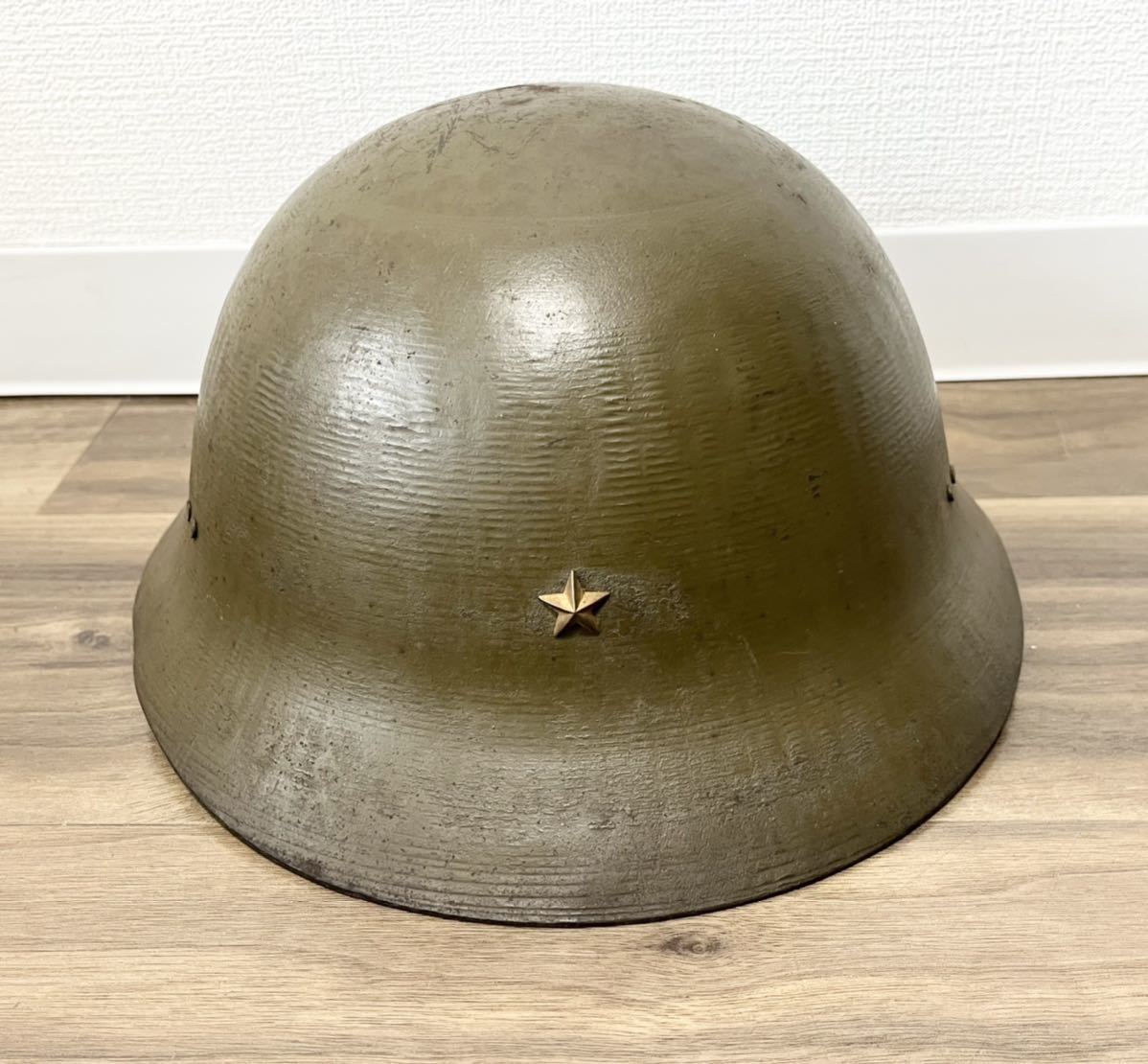 Yahoo!オークション - 大日本帝国 旧日本軍 軍隊星章付き 鉄帽 