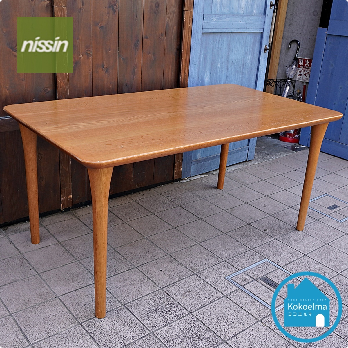 nissin 日進木工 OVAL ホワイトオーク材 ダイニングテーブル 150cm 北欧スタイル ナチュラル 飛騨家具 4人用 CD304