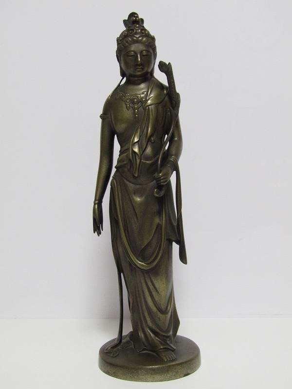 銅製 高村光雲 原型鋳造 聖観音 立像 仏像 仏教美術 M8091612|仏像 銅製 高村光雲 原型鋳造 聖観音 立像 仏像 仏教美術 M8091612|仏像