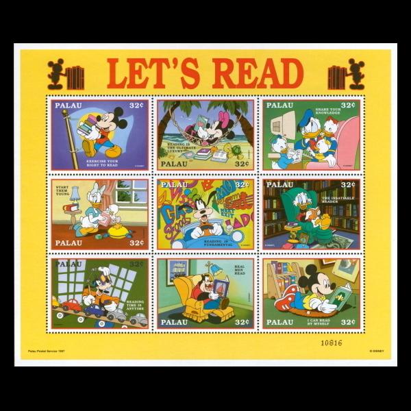 # Palau stamp Disney / Mickey / reading 9 kind seat 