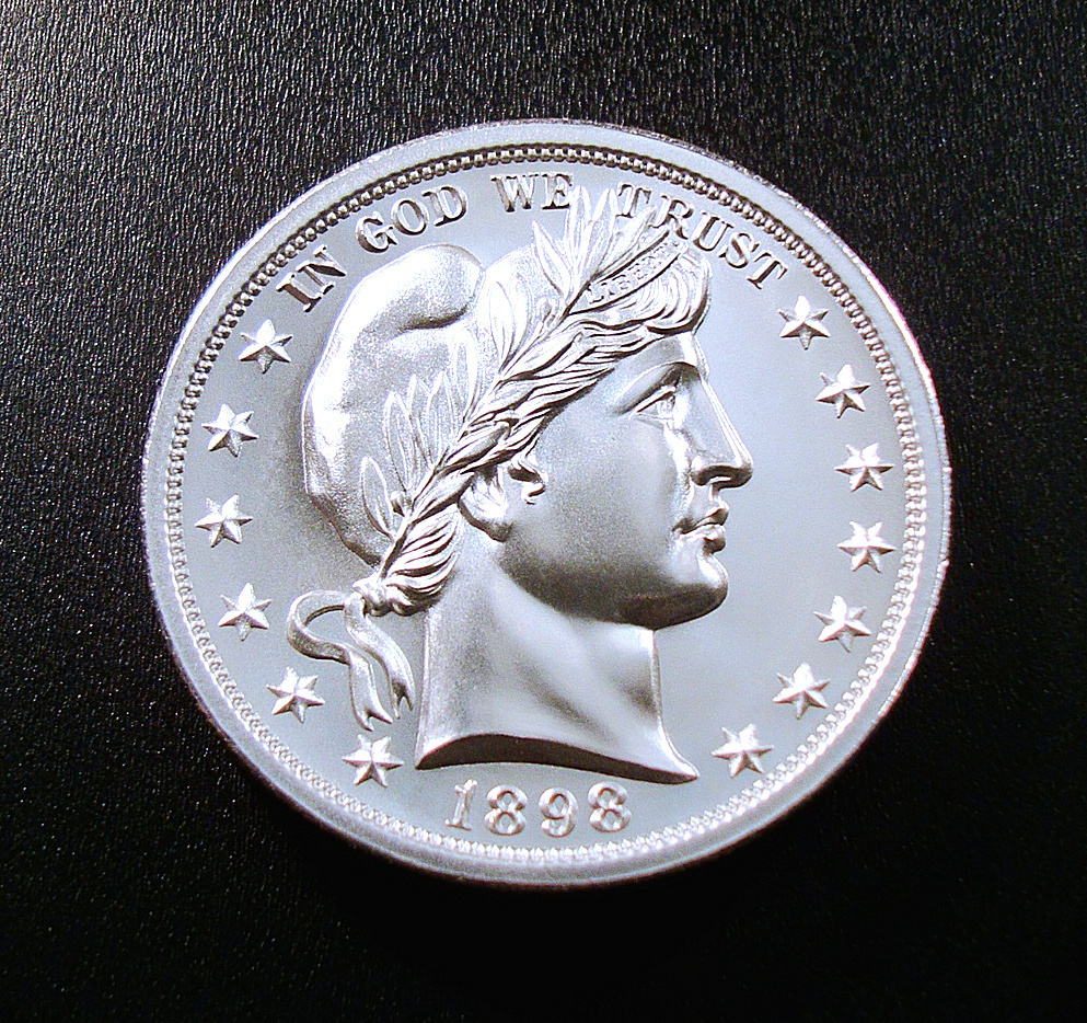 ○アメリカ バーバー・ハーフダラー 純銀貨 / シルバーラウンド ハイ