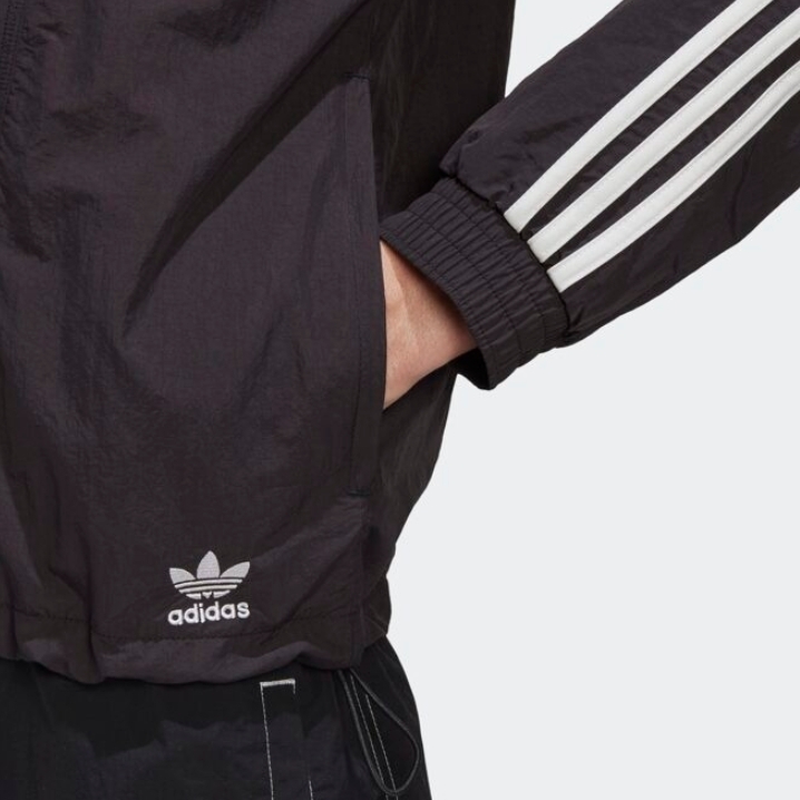 最後 XO adidas Originals ビッグ トレフォイル トラック ジャケット 検 @13200円 メッシュ裏地 アディダス オリジナルス ブラック/黒 2XL_画像5