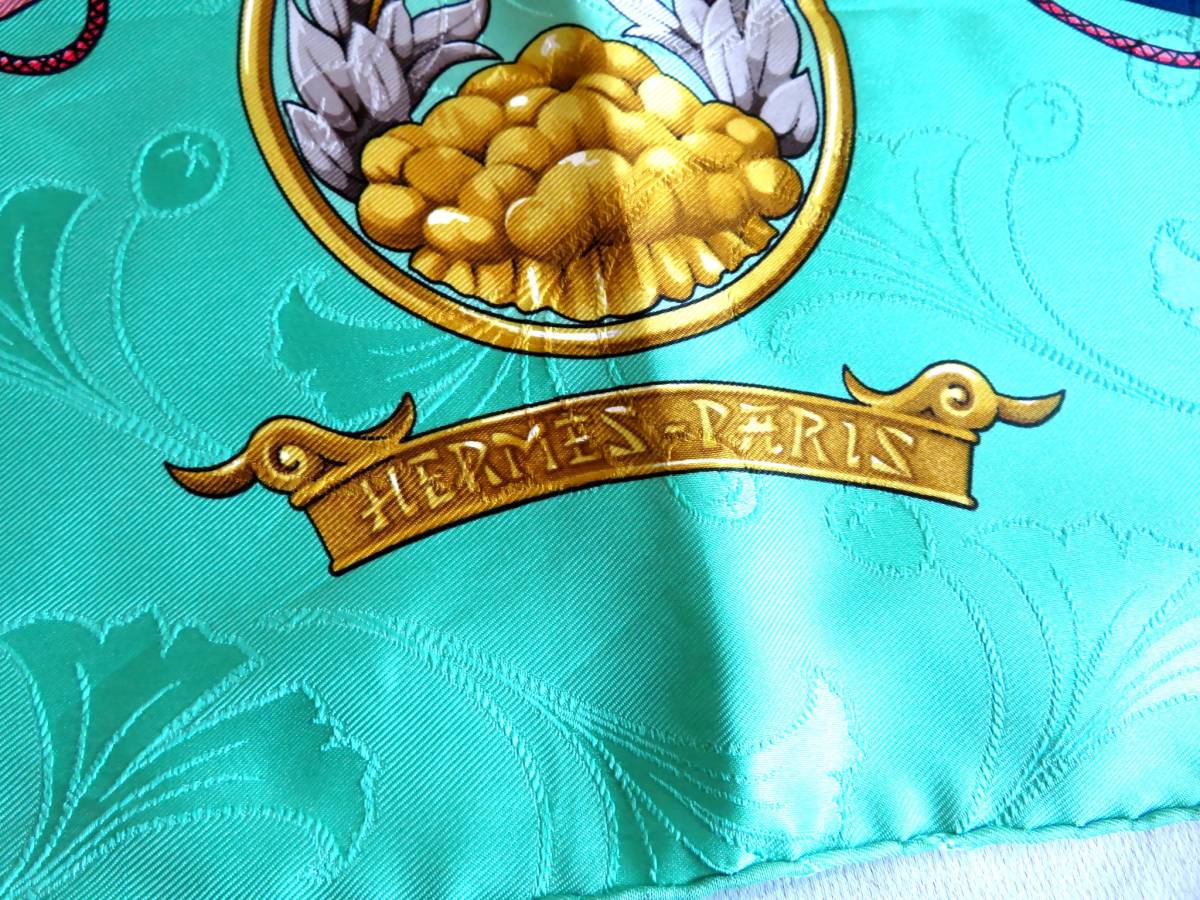 ○【ト葛】エルメス(Hermes) カレ90 シルクスカーフ DAIMYO PRINCES DU