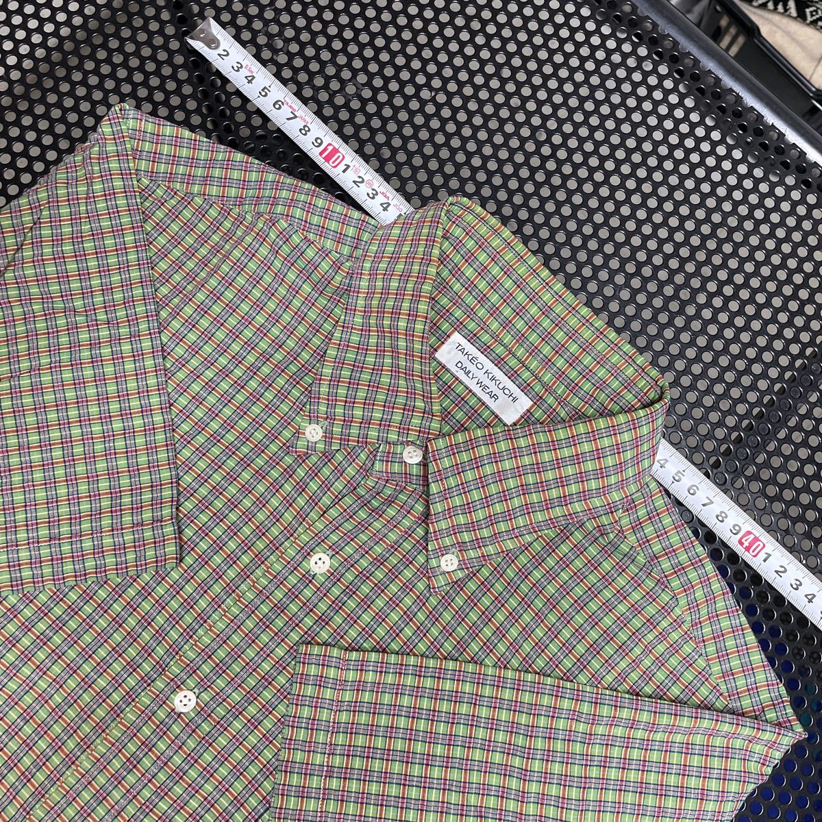  Takeo Kikuchi TAKEOKIKUCHI short sleeves button down shirt 3 size oversize type cloth . little wave strike ... therefore soccer ground manner. 