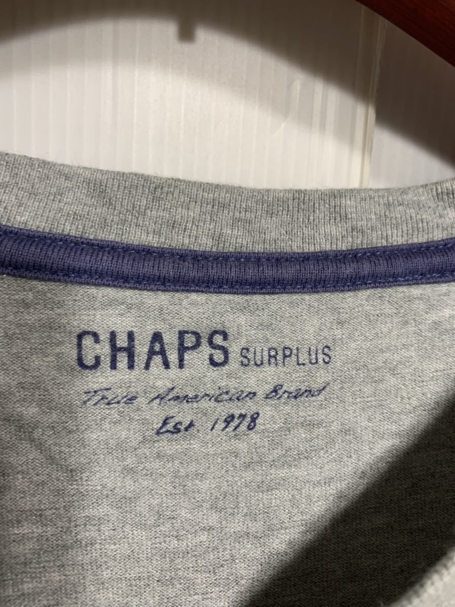 CHAPS SURPLUS チャプス　ラルフローレン アンカー　錨　ミリタリーデザイン　Tシャツ　LL XL程度　グレー_画像5