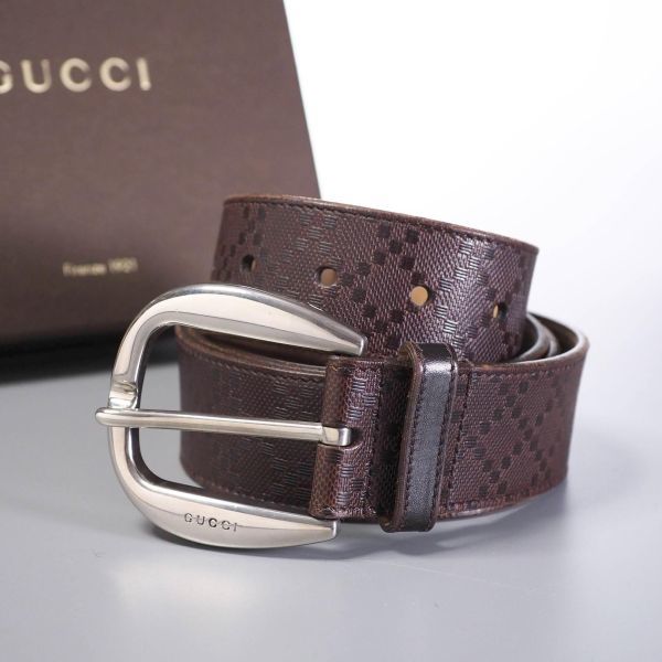 GK5040：イタリア製*GUCCI/グッチ*メンズ*ディアマンテ*レザーベルト