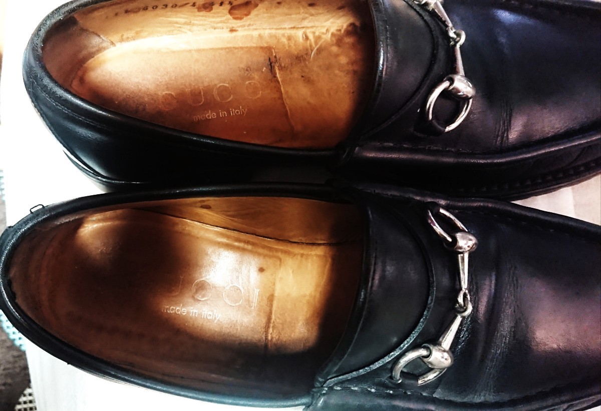 GUCCI ホースビットローファー ブーツ 黒 41 1/2E