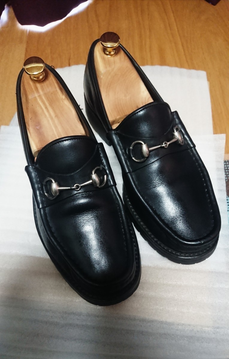 GUCCI ホースビットローファー ブーツ 黒 41 1/2E