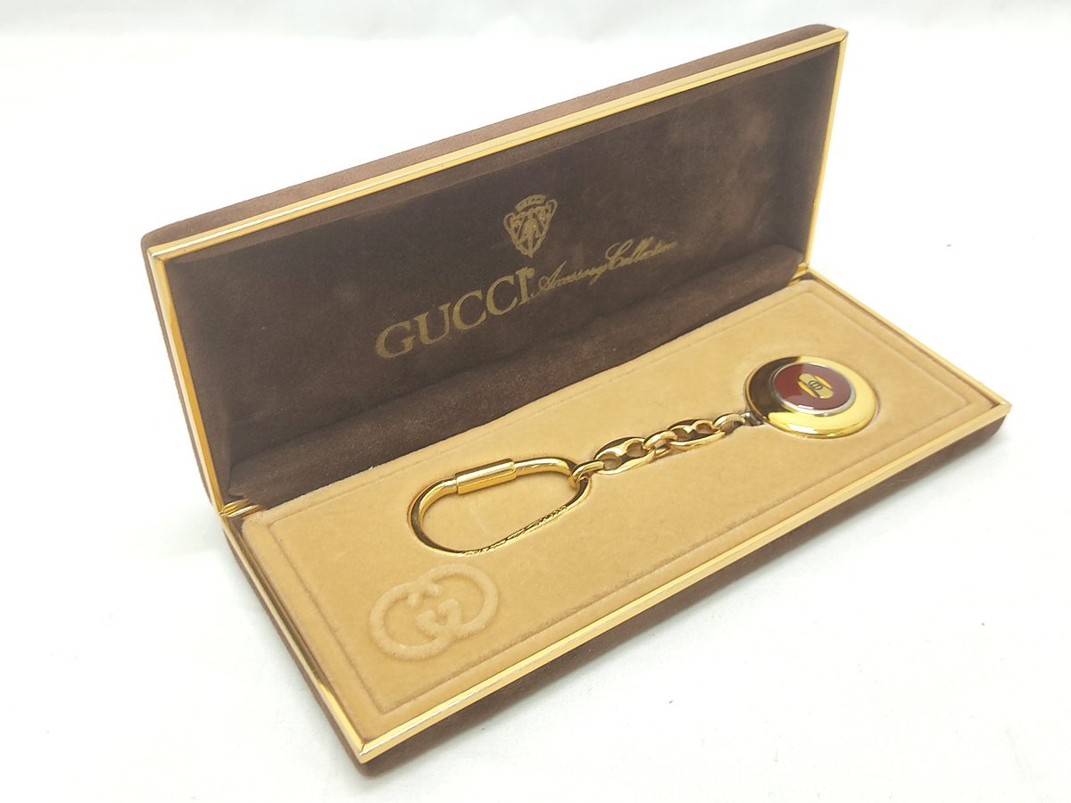 □1円スタート GUCCI グッチ オールドグッチ キーホルダー ゴールド